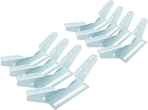 Miniatura 6 de KUAFU 8Pcs Trailer Wing Bracket Universal Fit Bunk Bolster Boat Pontoon Wing Brackets V Wing Bracket Silvery Steel Galvanized Heavy Duty