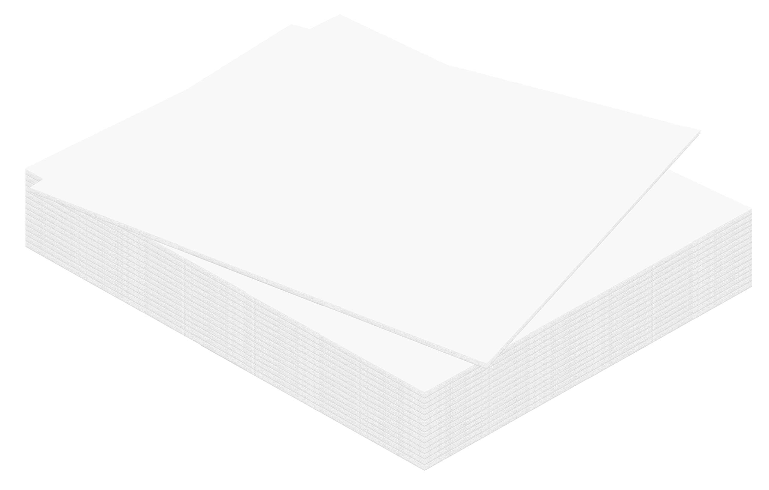 Kangaro Lot de 15 plaques de mousse blanche 50 x 70 cm – 3 mm – DIY pour artisanat, présentation, modélisme, passe-partout