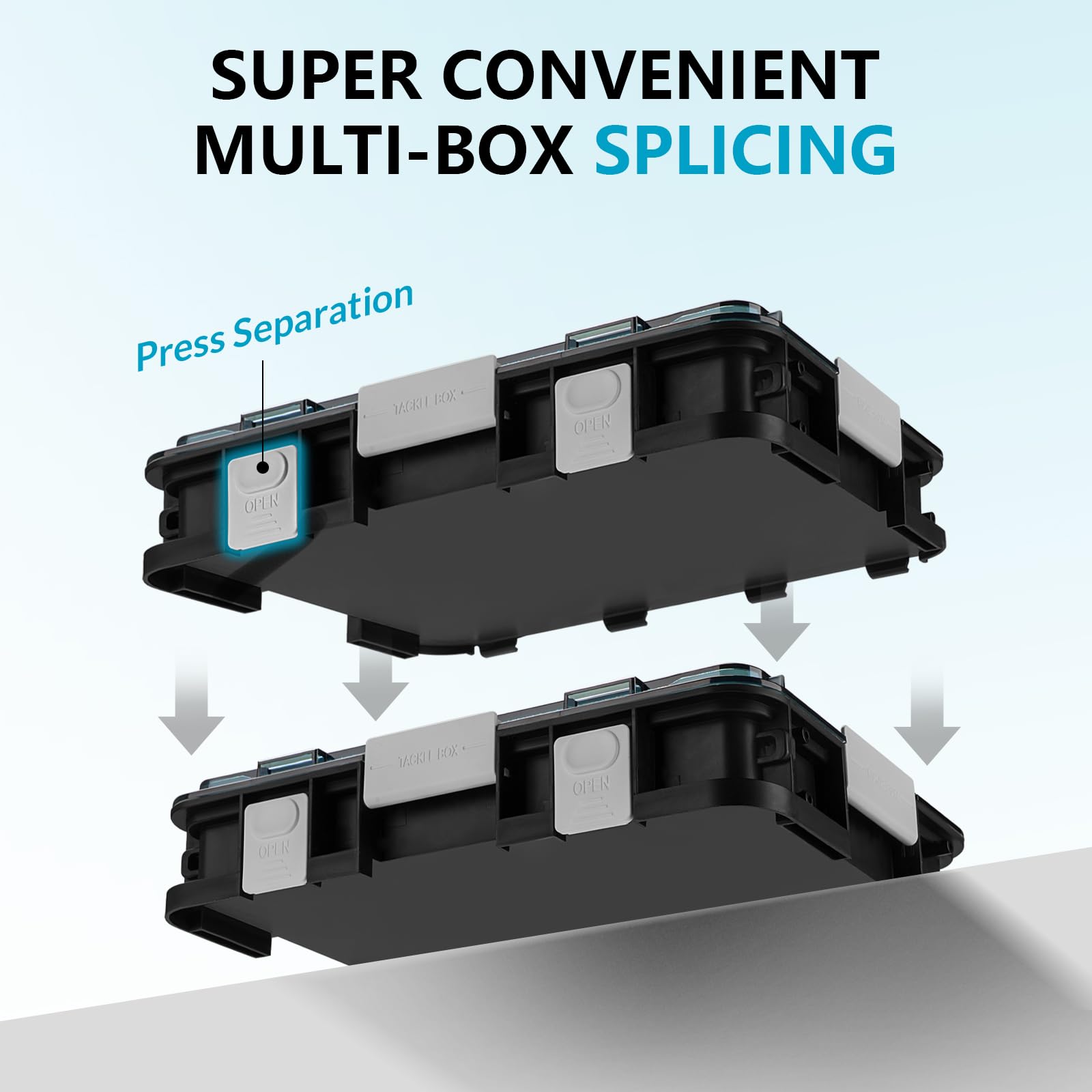 Caja de cebo para pesca, 2 cajas de pesca de 23 x 16 x 5 cm, caja de aparejos de pesca con separadores extraíbles, cajas de pesca para señuelos de pesca Hardbaits Swimbait (plástico verde)