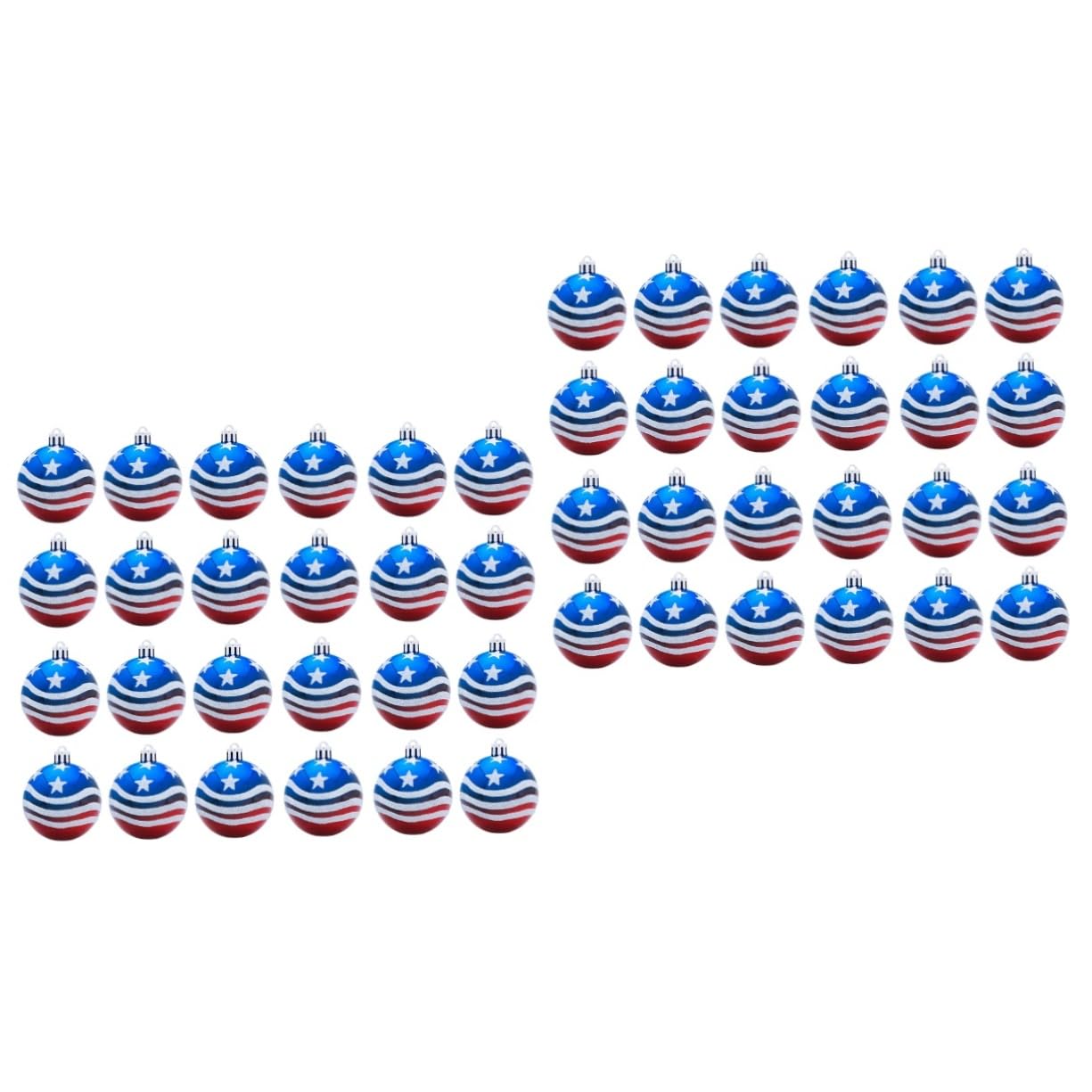 Zerodeko 2 Sätze Gemalte Bälle Zum Unabhängigkeitstag Baumdekorationen Weihnachtskugeln Rot Kunststoffball Kunststoffkugel Weihnachtsdeko Wohnkultur Partydekor Plastik Blue Stück * 2
