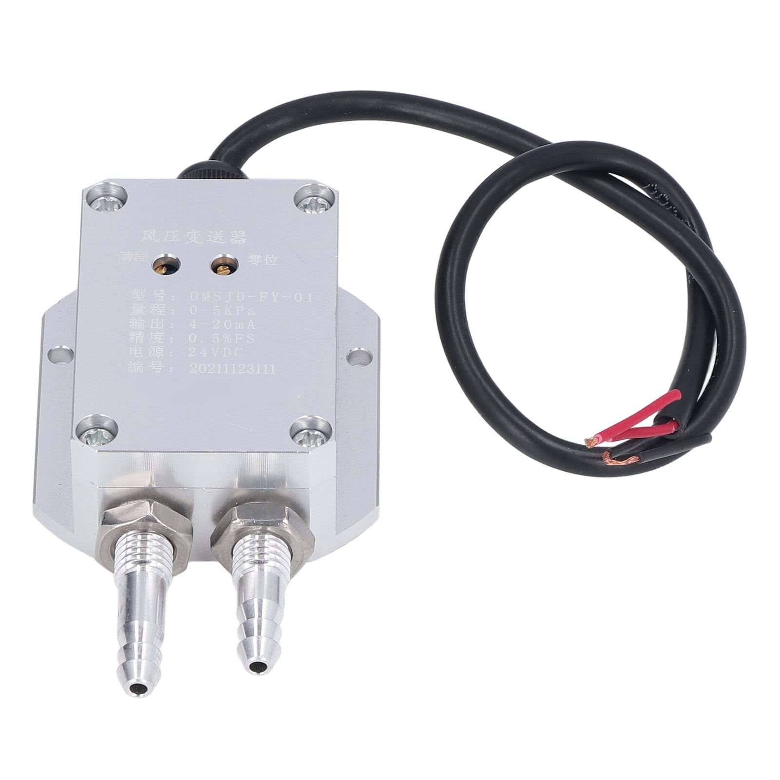 Sensor de Presión Diferencial de Viento, Transductor Transmisor 24v 0 a 5Kpa 05Kpa 420mA DC24V OMSJDFY01 4 Anemómetros de Alta Precisión de 20mA