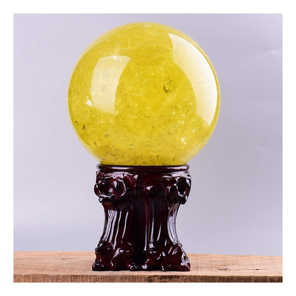 Feng Shui Ornaments Crystal Ball/Photography Ball Cracked Topaz Office Auspicious Stone Carving Gift Decoration for Photography (6cm)