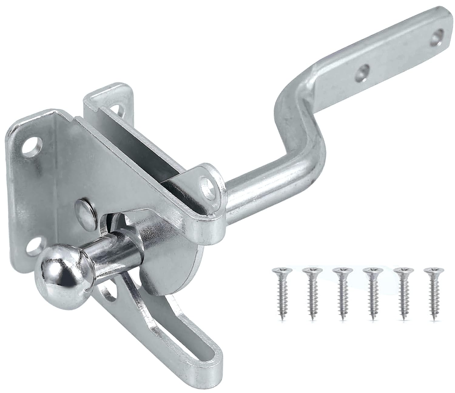 Litensh Self Locking Gate Latch, Automatic Gravity Lever, Door Latches, Garden Gate Lock, Stainless Steel Fence Lock