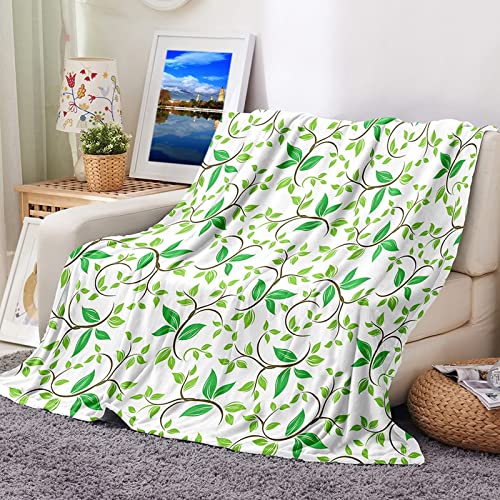 Couverture Douce et Confortable KnSam Vert Plaid Cocooning pour vos Soirées Canapé