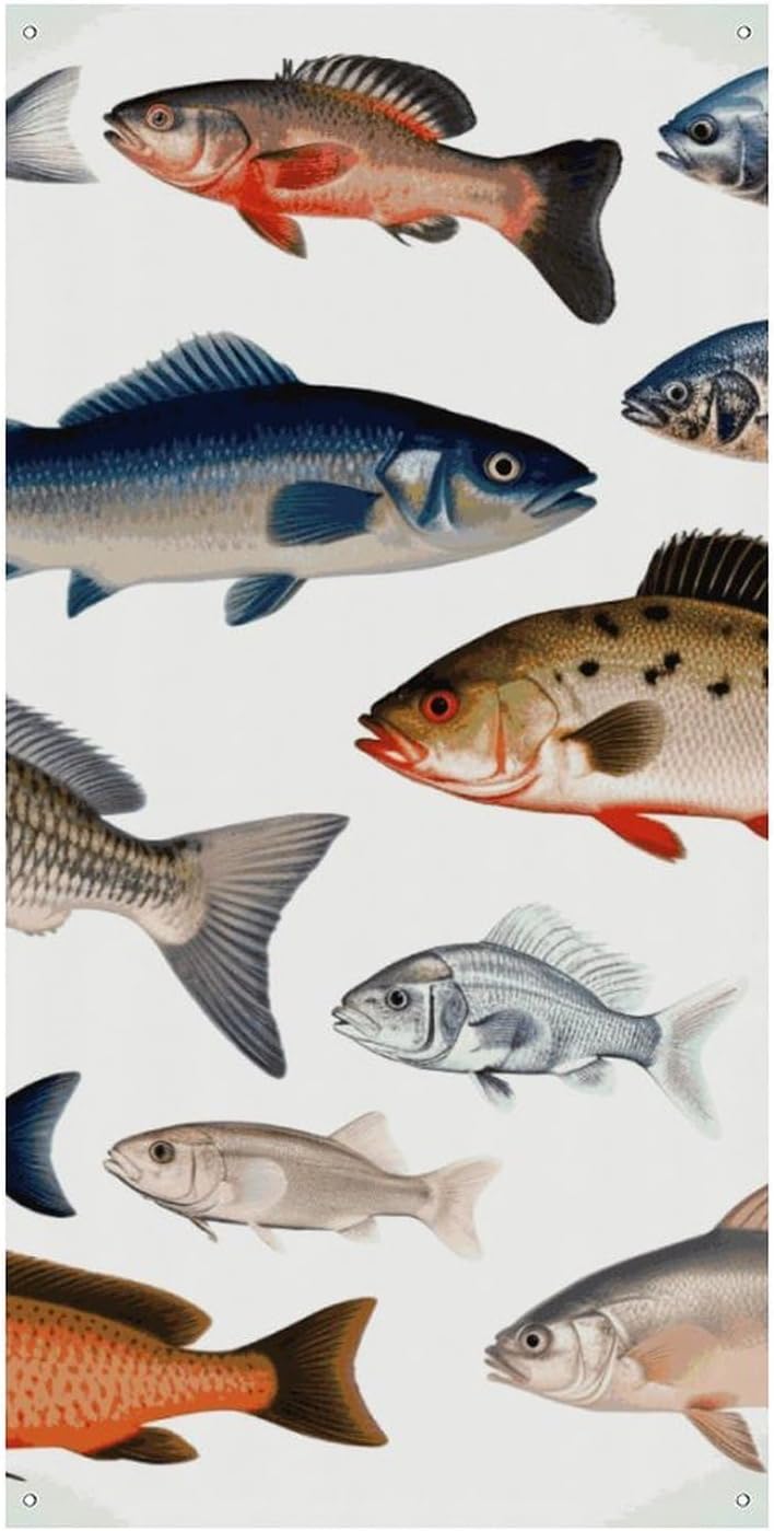 Different Fish Decoration Door Banner Welcome Door Cover