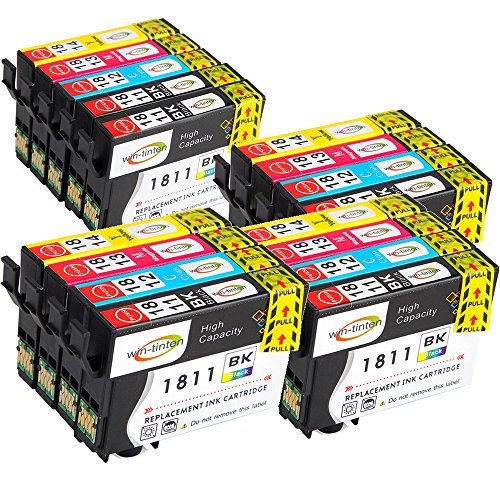 Win-Tinten Kompatibel Tintenpatronen Epson 18 XL für Epson Expression Home XP-322 XP-412 XP-305 XP-312 XP-405 XP-425 XP-325 XP-225 XP-215 XP-202 XP-415 Drucker (5 Schwarz+3 Cyan+ 3 Magenta+ 3 Gelb)