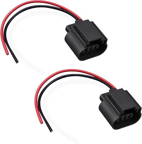 Slykew 2 adaptadores hembra H139008 para enchufe de automóvil, bombillas antiniebla para vehículos, accesorios de arnés de cableado universal para