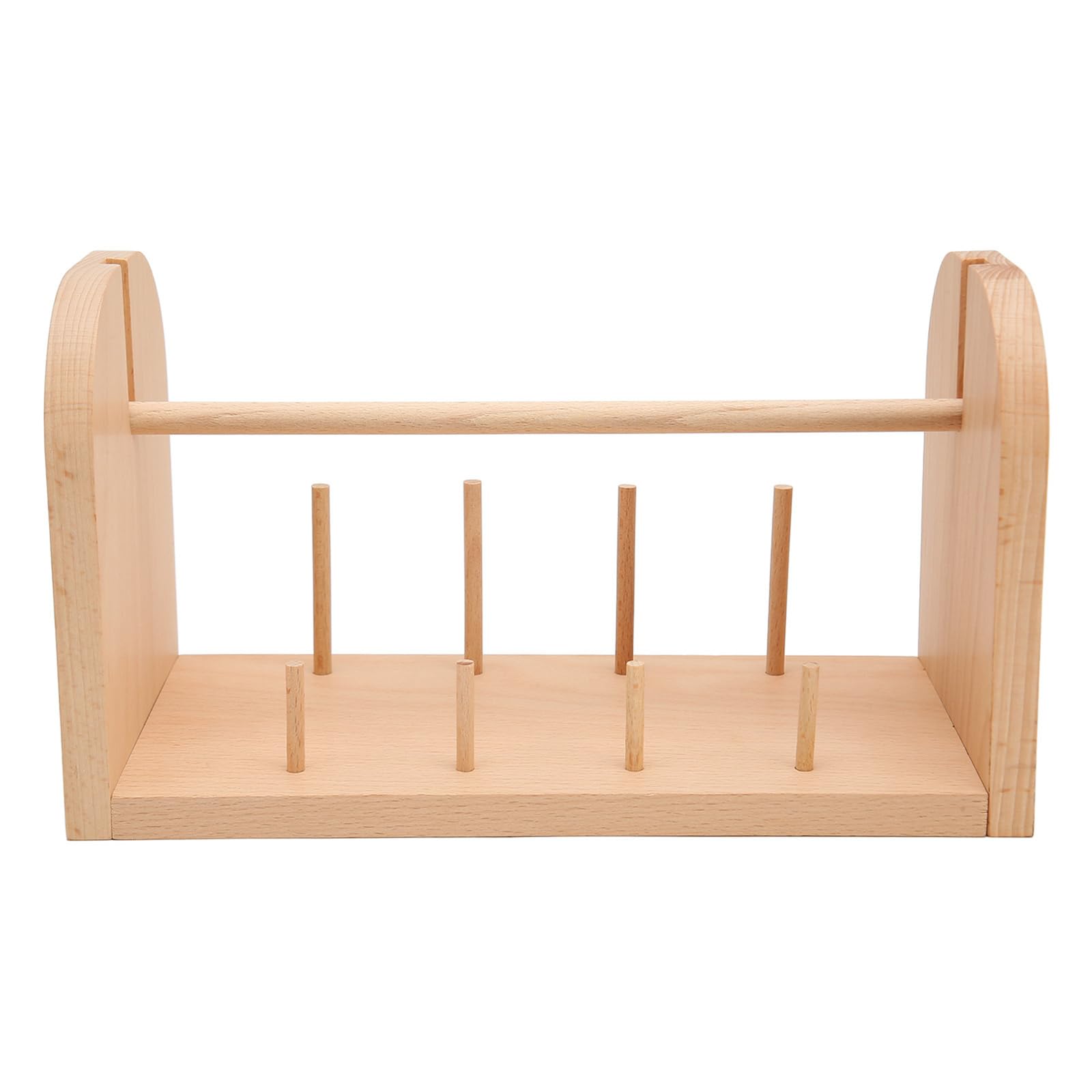 Yhplxyuus 9 Spools Embroidery Thread Holder Wood Thread Spool Holder Embroidery Organizers Rack for Hand Sewing Woode