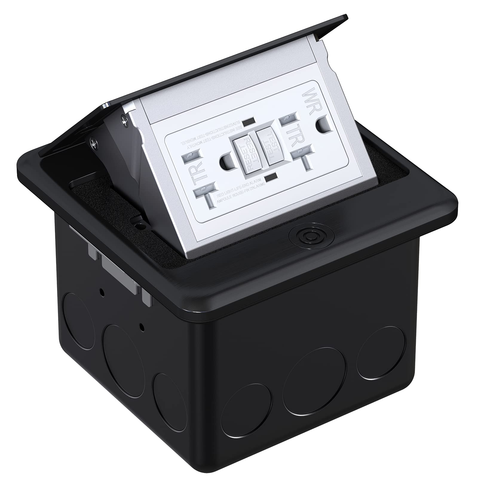 WEBANG Pop Up Floor Outlet Covers Box with 20 Amp Stainless Steel GFCI Tamper Resistant Rceptacle Ou