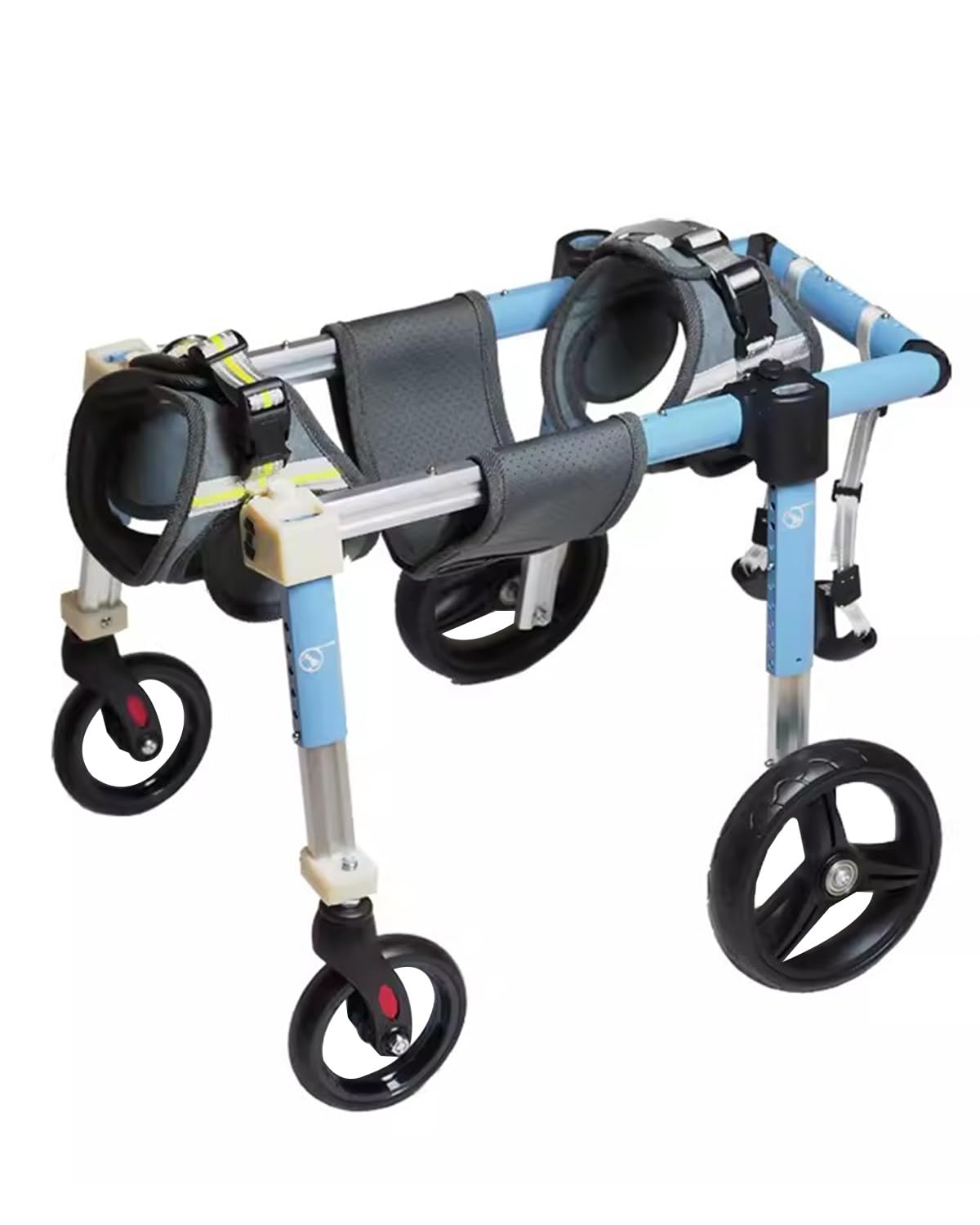 Fauteuil roulant pour chien avec protection de poitrine et soutien à 4 roues