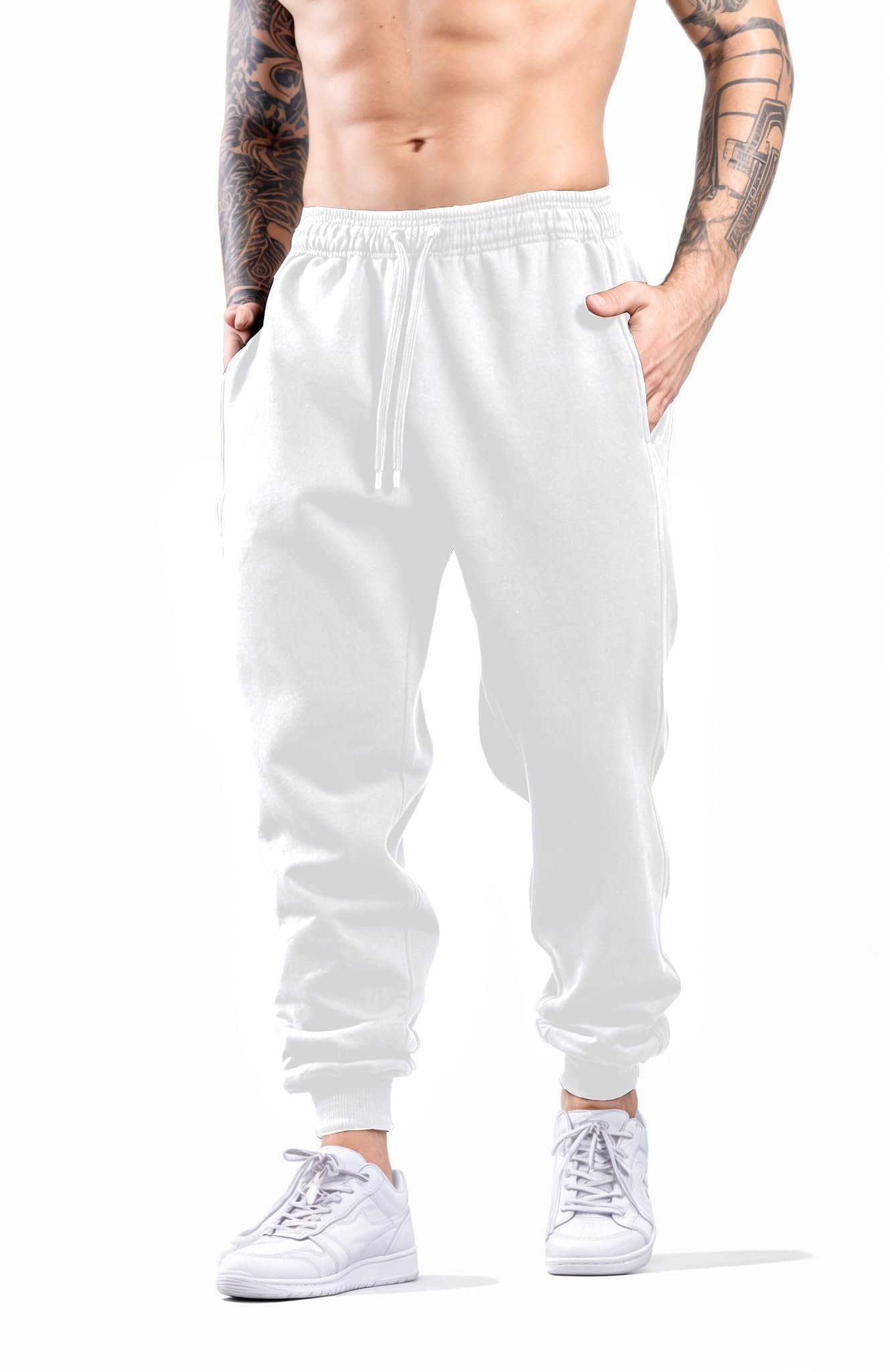 Calça Moletom Flanelado Jogger Skinny Slim Fit Musculação Inverno Academia Fitness Com Bolso Unissex