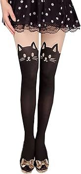 靴下・タイツ Tora-neko 3足セット】猫 ニーハイ風タイツ | sno.