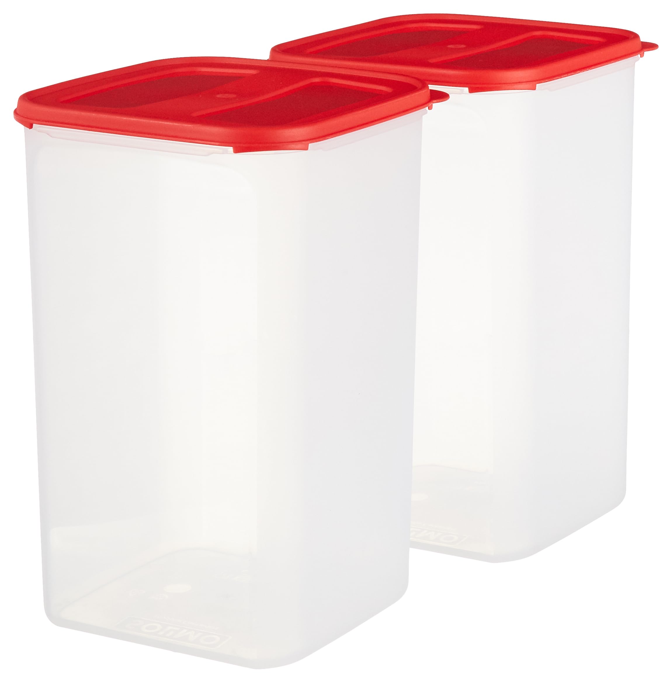 Amazon Brand - Solimo Antimicrobial Square Modular Plastic Storage Container (7.5 L each) |Stackable |BPA-Free |Air-Tight Flexi Lids | Multipurpose Use for Snacks, Spices, & more(Set of 2) (Light Red) (B0CWPC92DF) Amazon Price History, Amazon Price Tracker