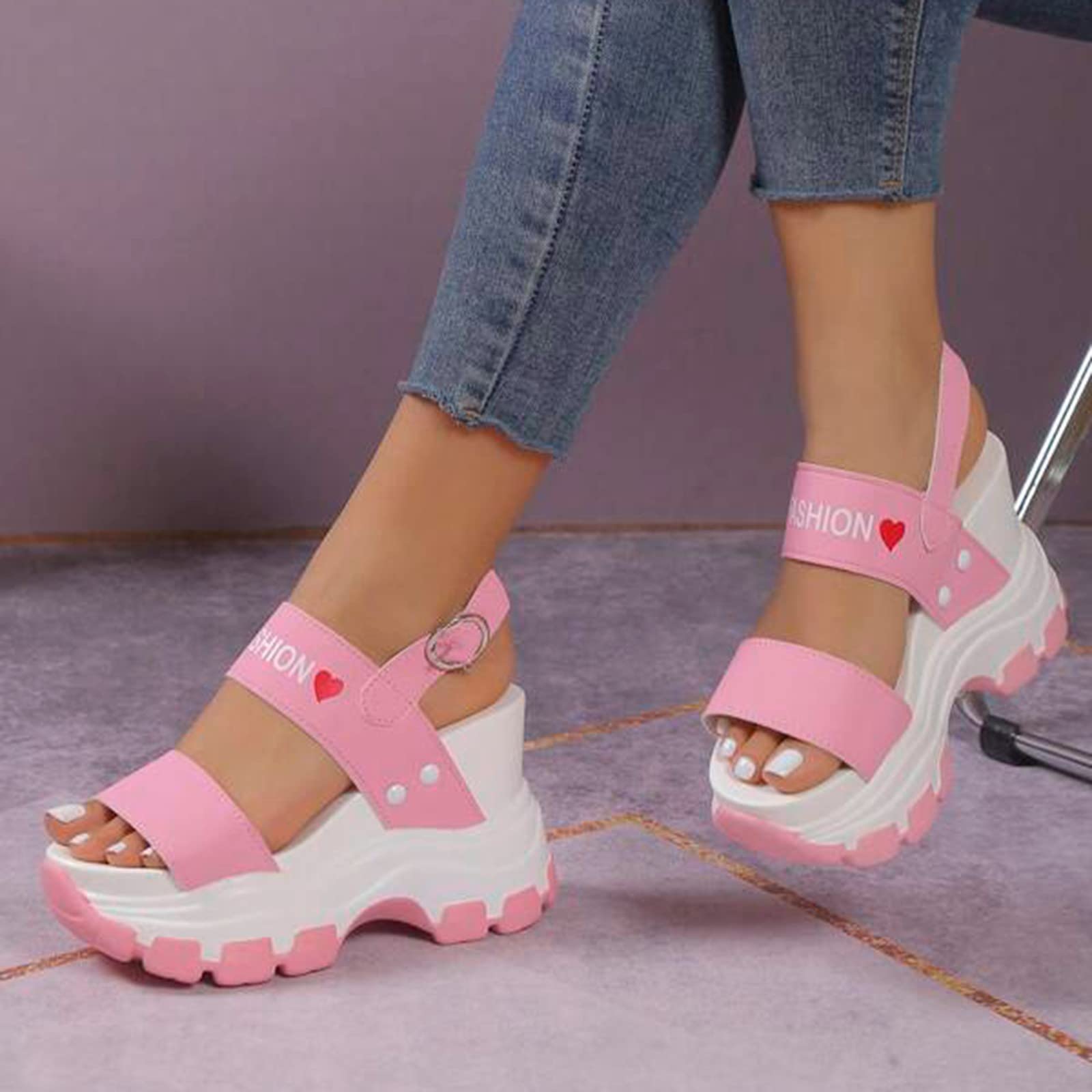 Generico Sandales Femme éTé Confortables LéGèRes AntidéRapantes Semelle Souple Respirantes Chaussures Femme éTé éLéGantes Mules Support Coupe Large Ville Usage Quotidien