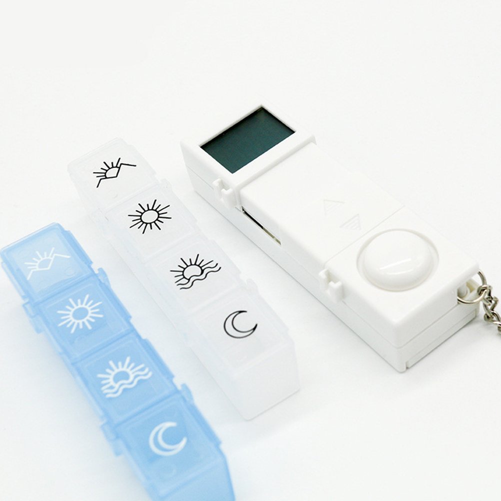 Pillenbox Mit Alarmfunktion 7 Tage 28 Fächer Medikamentenbox Mit 5 Alarmgruppen Und Leuchtender Lcd Hintergrundbeleuchtung Für Medikamente Und Vitamine