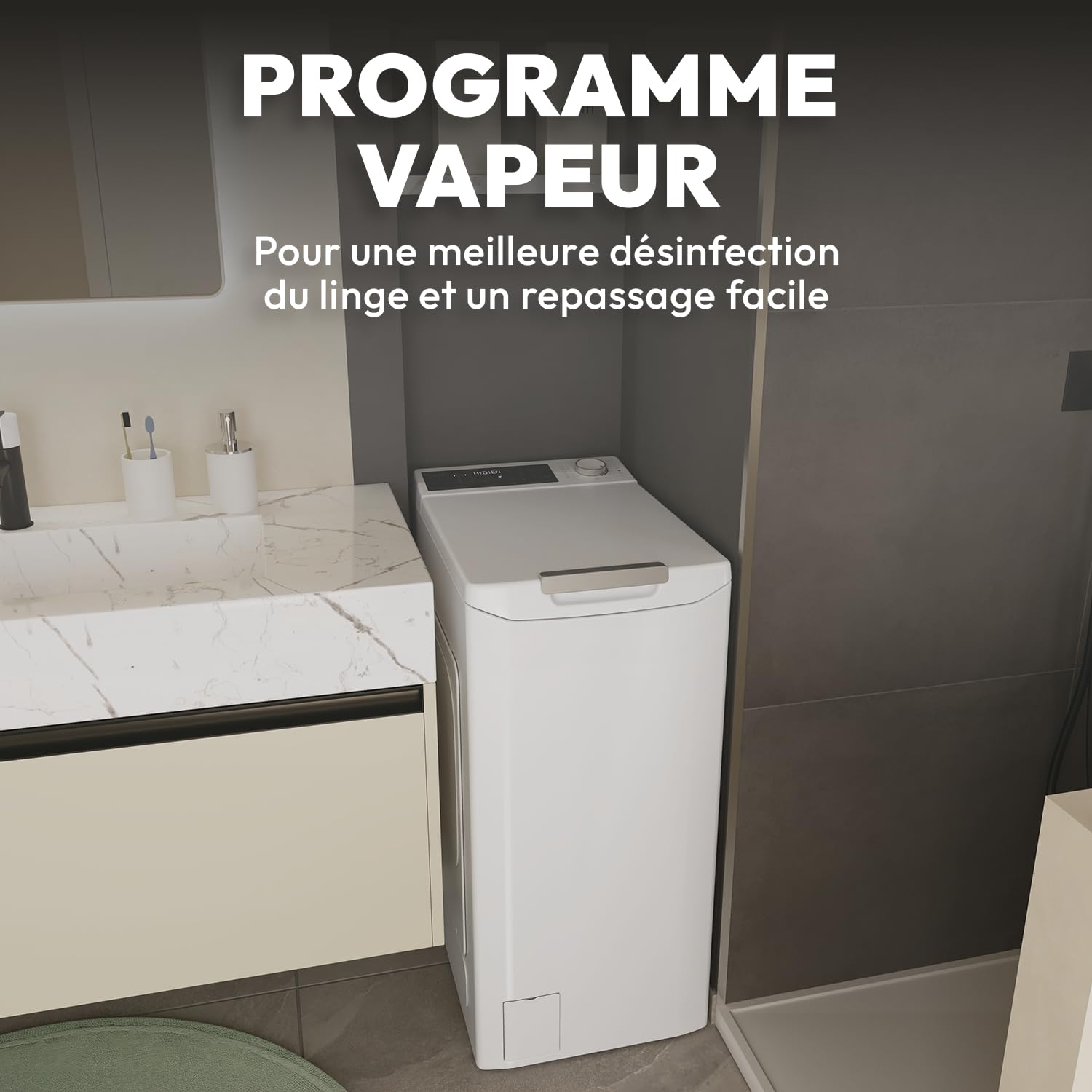 CANDY Machine à Laver Top 8kg 1200 trs/min Classe B Wifi Blanc TCAS284TM4-S