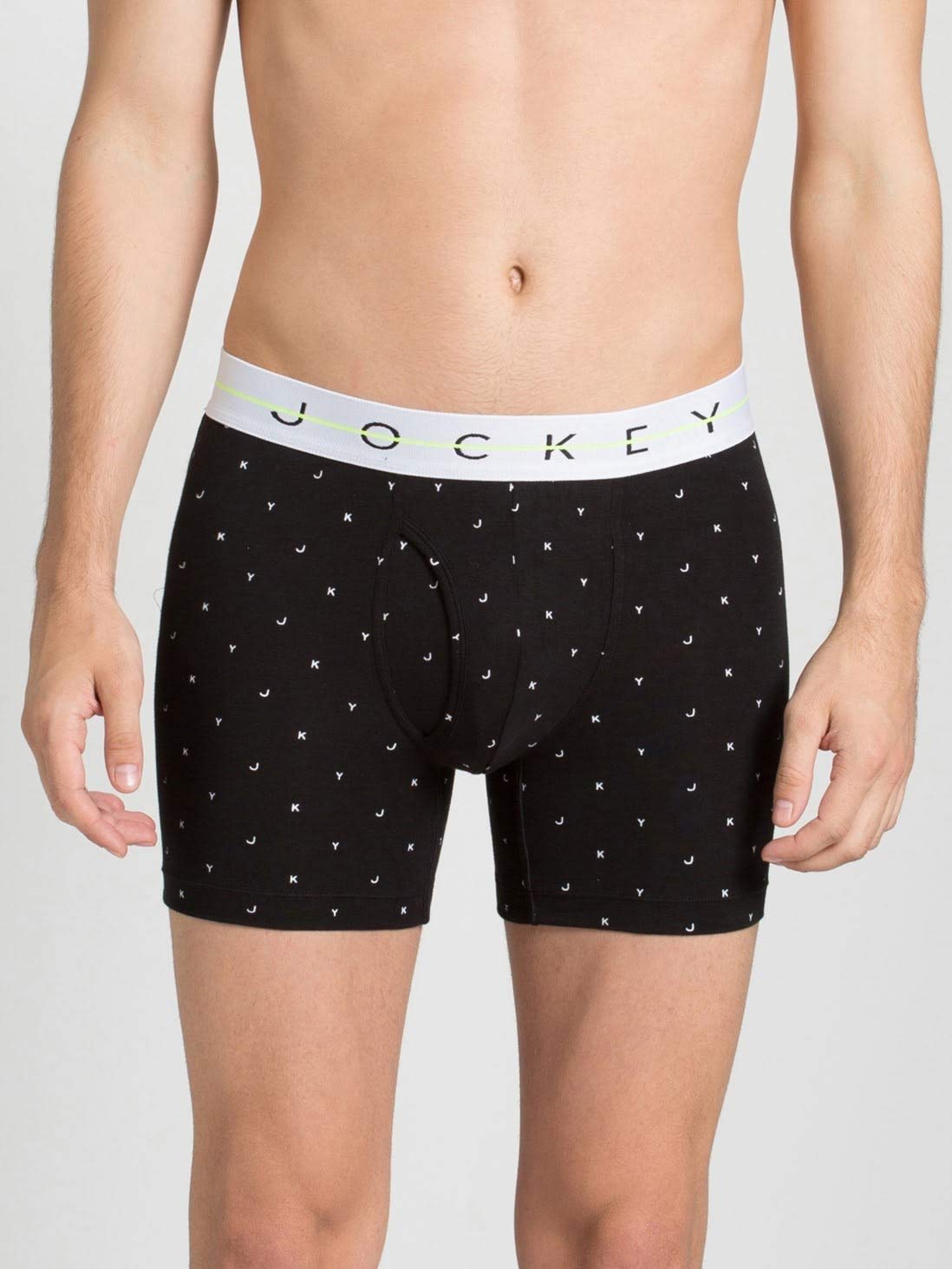 Jockey NY03 Men's Super Combed Cotton Elastane Stretch Printed Boxer Brief with Ultrasoft Waistband (Prints May Vary)
