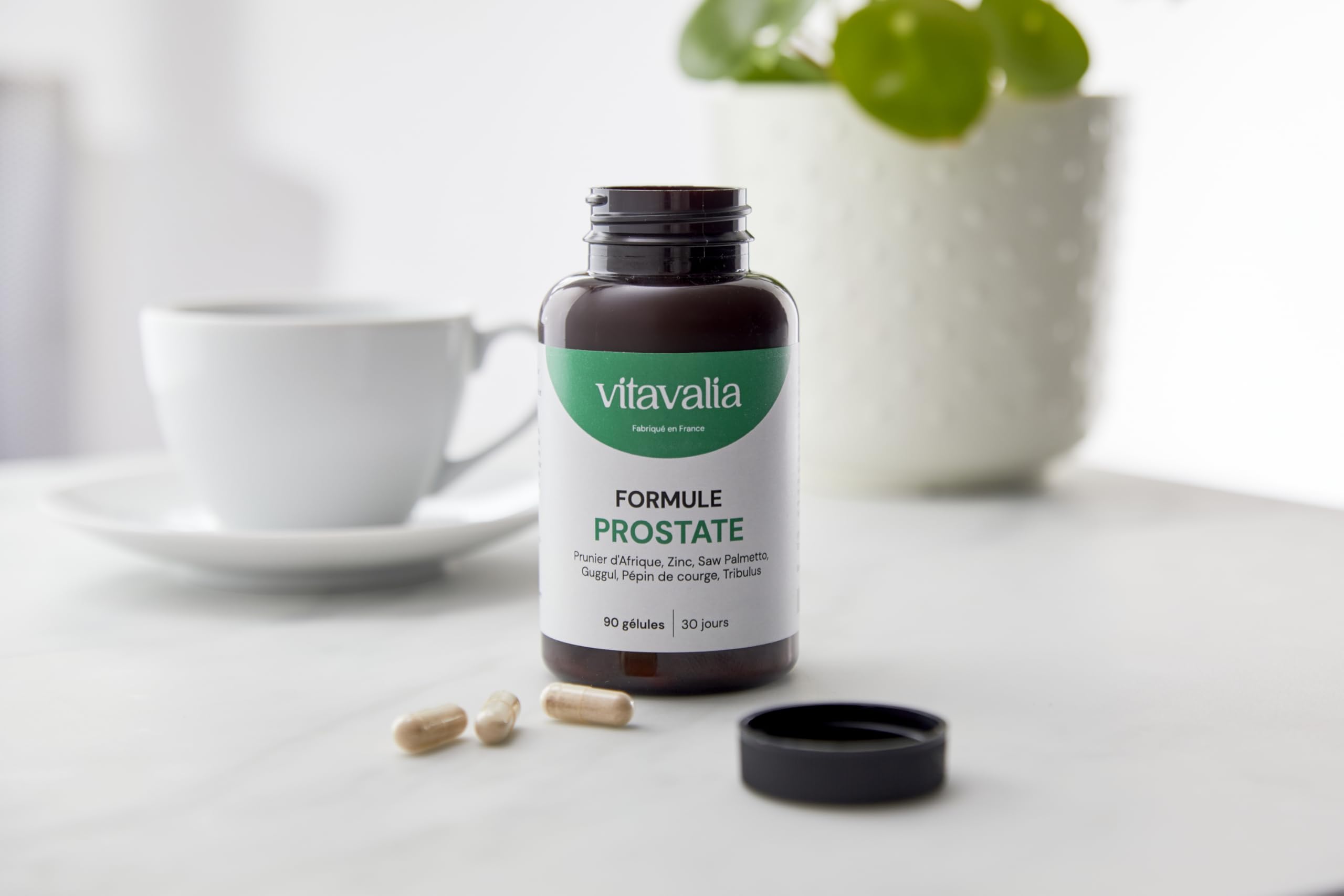 Formule Prostate - 90 gélules - Hautement dosée - Prunier d'Afrique + Saw Palmetto + Guggul + Pépin de courge + Tribulus + Zinc - Fabriqué en France