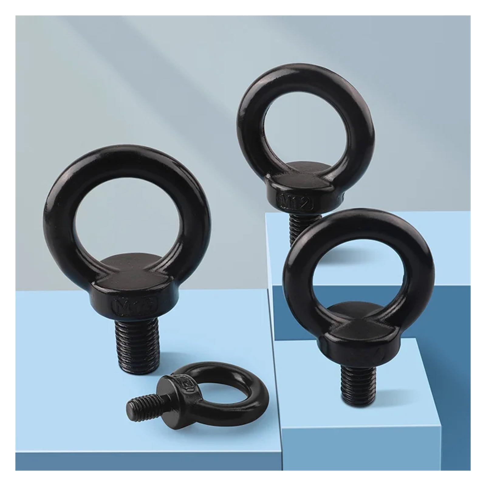 Tornillos de ojo de elevación marinos de acero inoxidable 304 negro M3-M24(M18X28mm-1PCS)