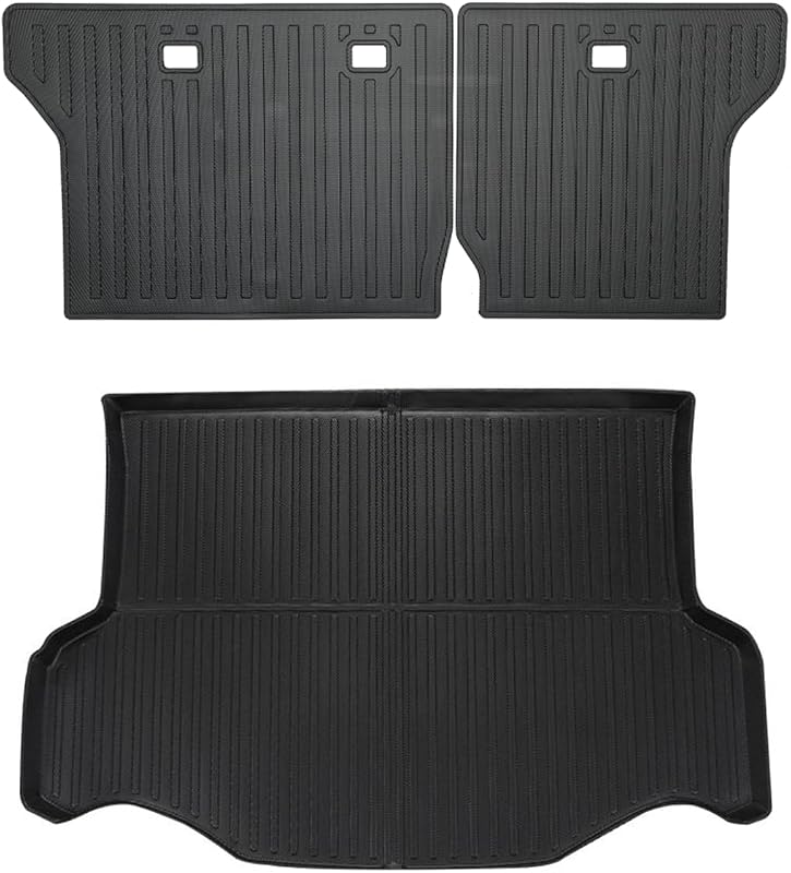 Forro de porta-malas em TPE preto com tapete para assoalho e encosto compatível com Toyota RAV4 2013–2018