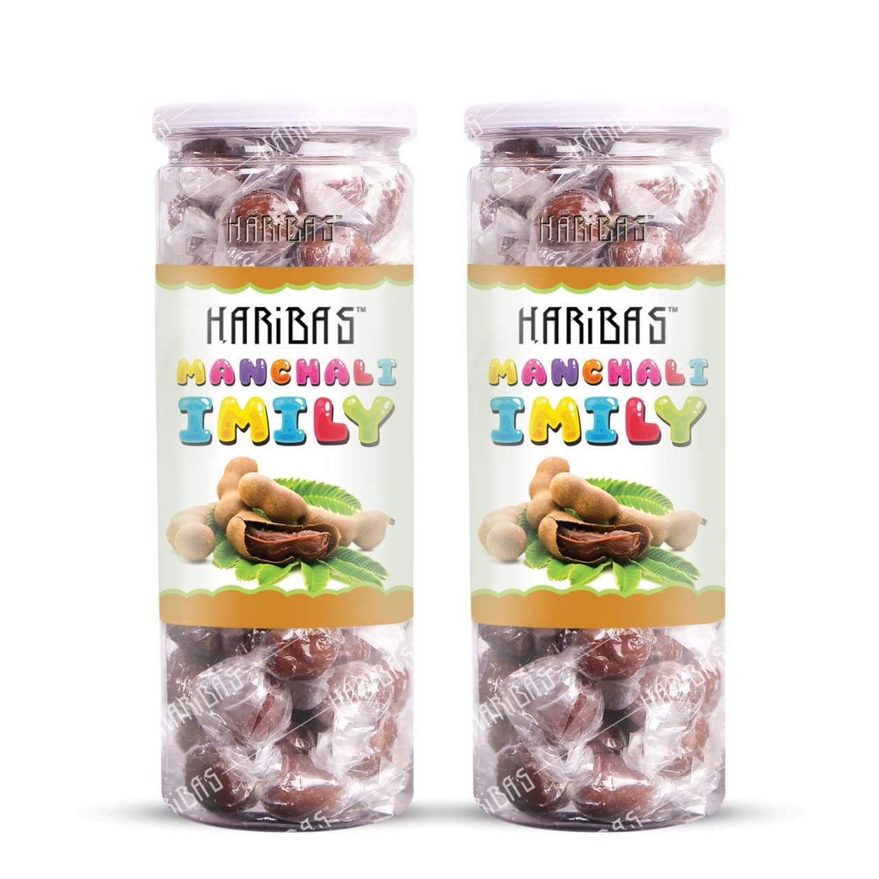 HARIBAS Manchali Imily Candy 200gm (Pack of 2) | Twist Tamarind Tangy Candies for Kids | Khatti Meethi Imli Goli
