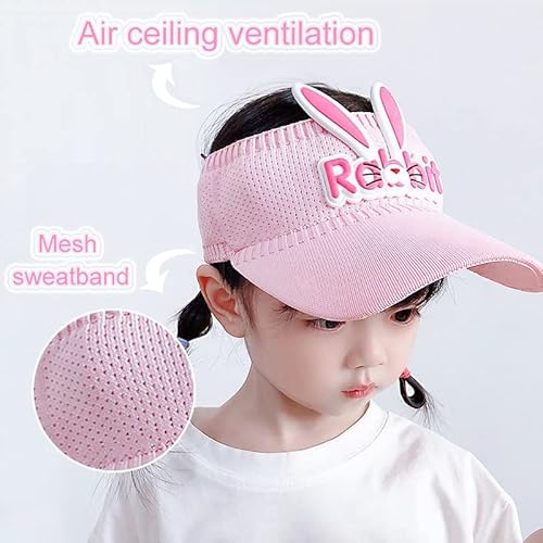Toddler Baby Hat For Sun Protection Girl Sun Visor-Hat Cartoon Sports Empty Top Hats Summer Beach Hat For Baby Boys Girls 2-6 Years,Pink 1 Piece #TOP1