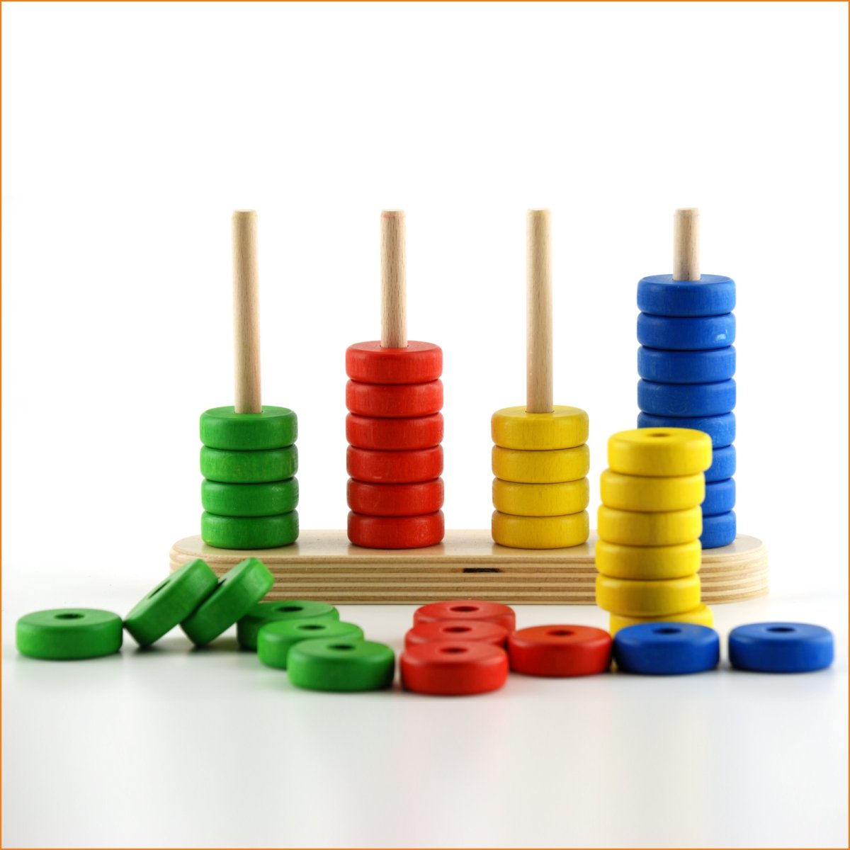Boulier éducatif Portable En ABS - 25x7,3x2 Cm - Outil Calcul Mathématiques Pour Enfants, école, Maison - Orange