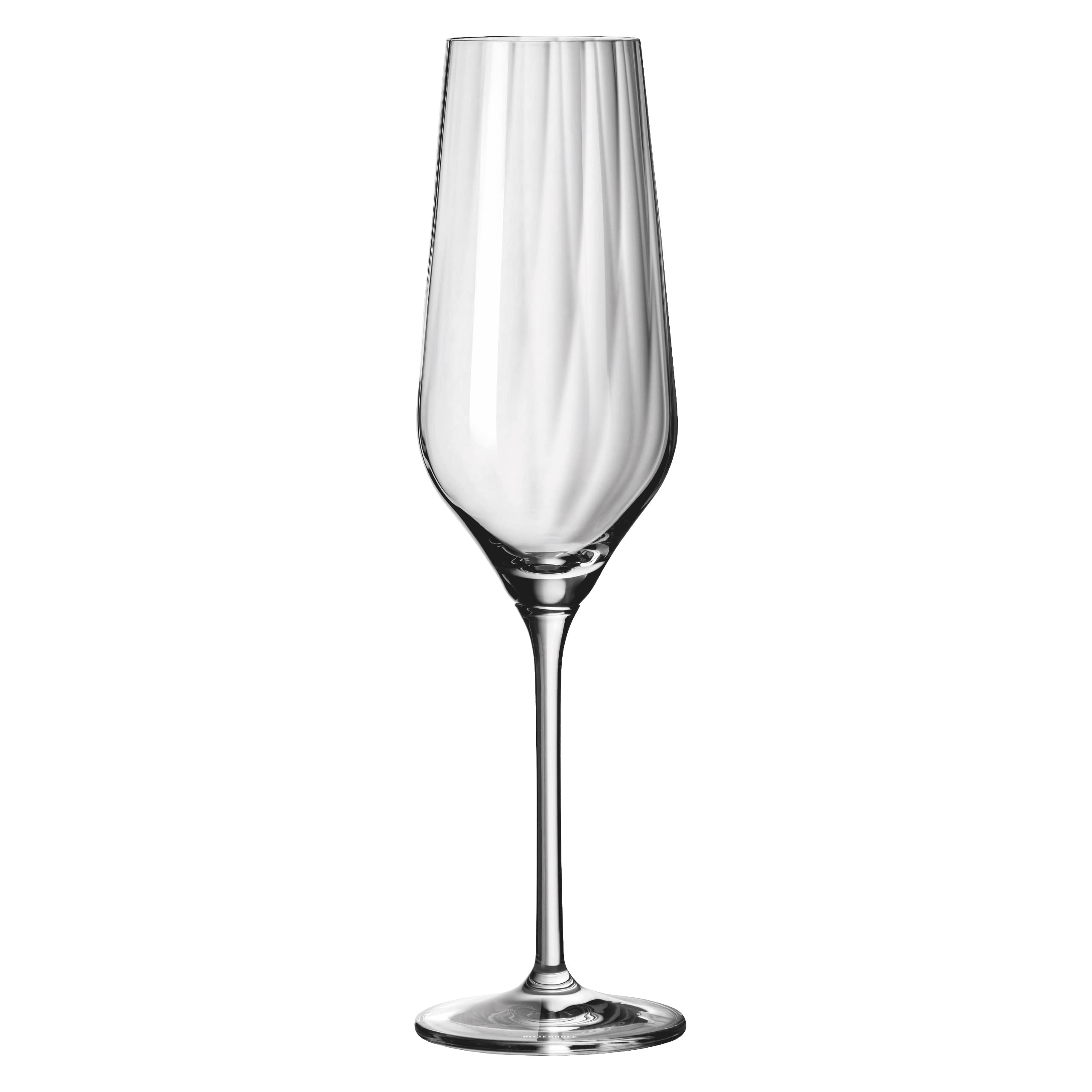 Ritzenhoff 3751001 Bicchiere da champagne 250 ml - Serie Sternschliff No. 2-2 pezzi con linea di rilievo - Made in Germany