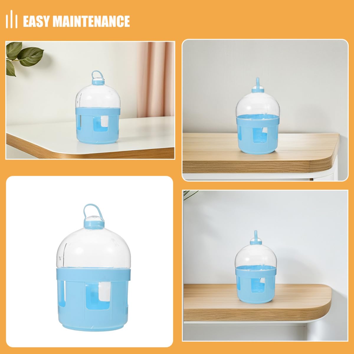 Toyvian Comedero y Bebedero para Palomas 2 Piezas Dispensador de Agua Transparente para Jaulas de Aves Mensajeras y Competición Diseño Conveniente