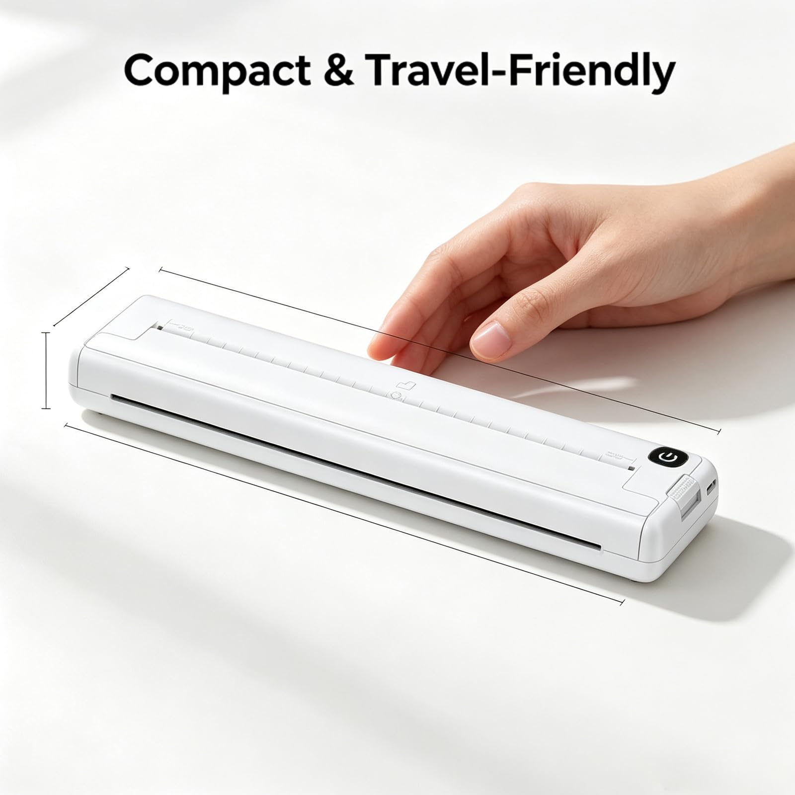 Stampante Termica Portatile, Stampante Per Documenti Da Viaggio Leggera, Design A Doppia Connessione, Senza Polvere, Senza Perdite Di Inchiostro, Compatta E Facile Da Trasportare Per Casa