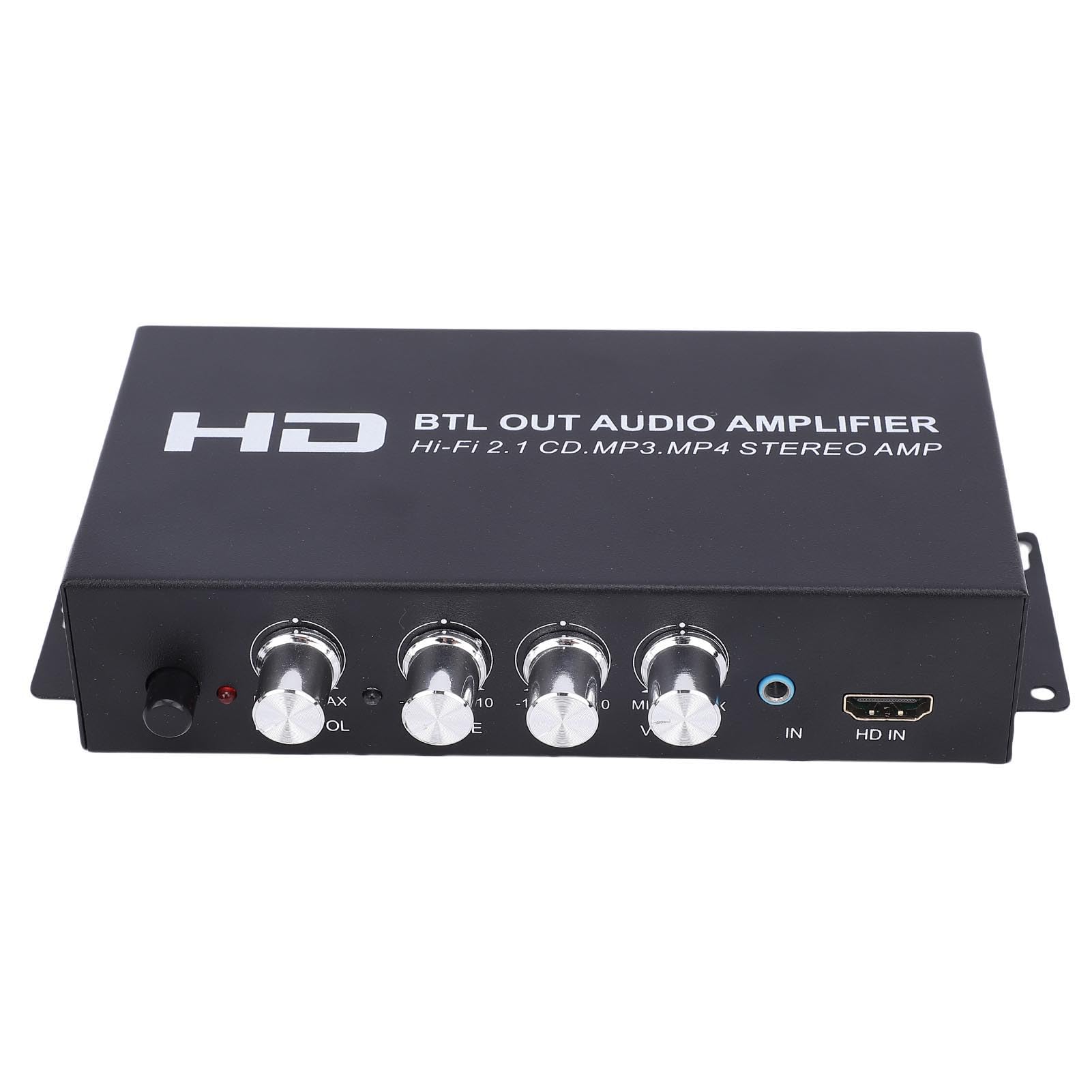 Amplificador de Audio Estéreo Bluetooth, Receptor de Doble Canal con HDMI/RCA/AUX, Alta Fidelidad, Fuente de Alimentación UE