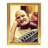 ANANYA FASHION & CRAFTS HUB Neem Karoli Baba, Gott, Bilderrahmen für Pooja, indische goldene Wanddekoration, religiöser Hindu-Tempel, Büro, laminiertes Poster für Pooja-Raum, 7,8 x 11,4