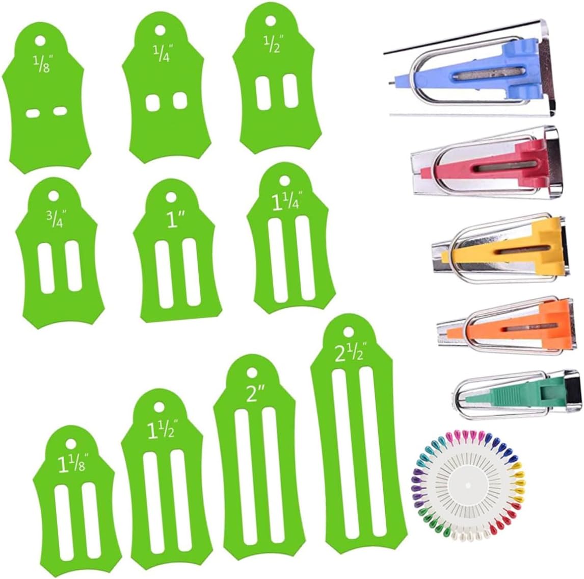 16 Piece Bias Tape Maker Tool Kit for DIY Sewing Quilting
