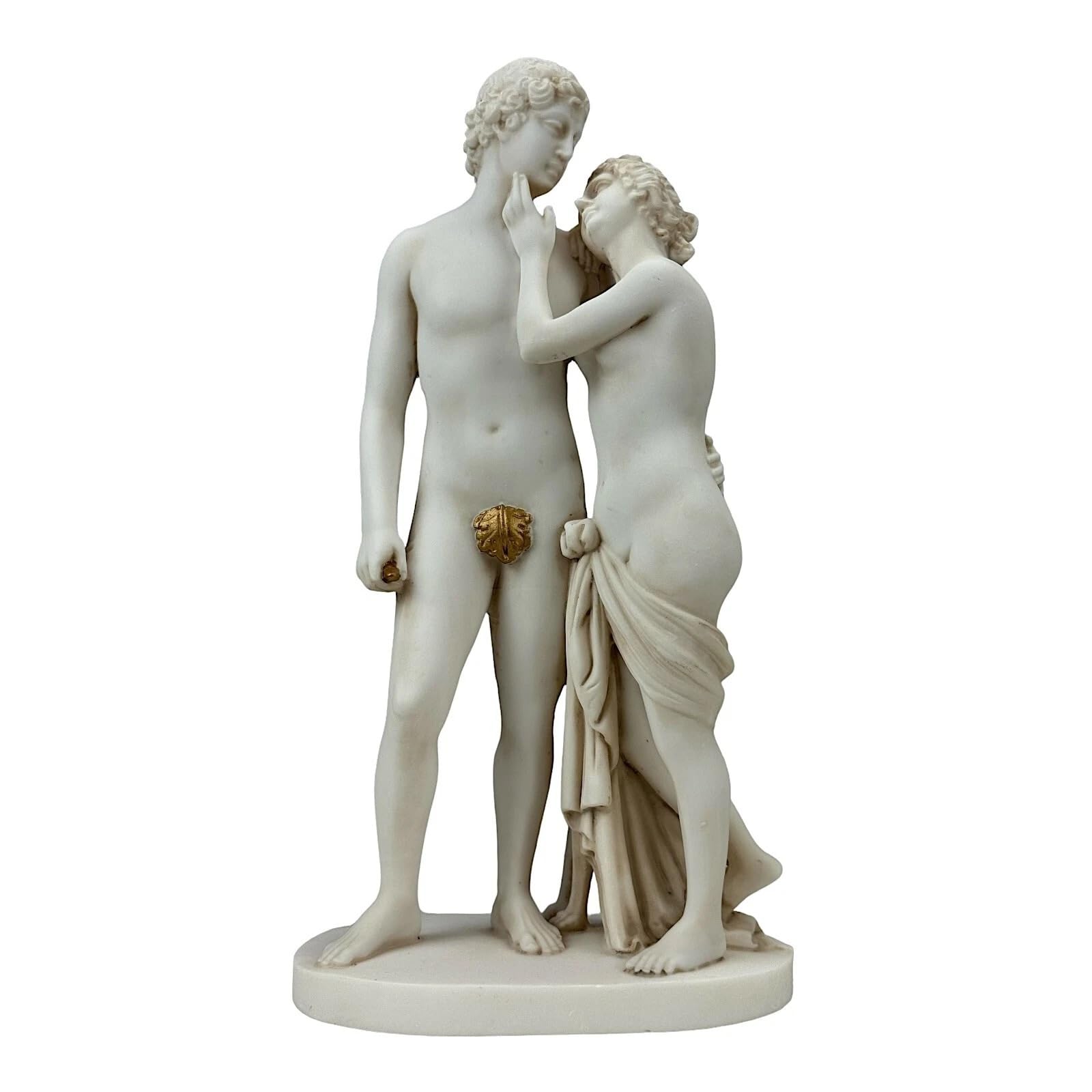 Statua di Venere e Adone di Antonio Canova - Scultura mitologia greca romana in marmo fuso grigio patina riproduzione museo 30 cm fatta a mano in Grecia