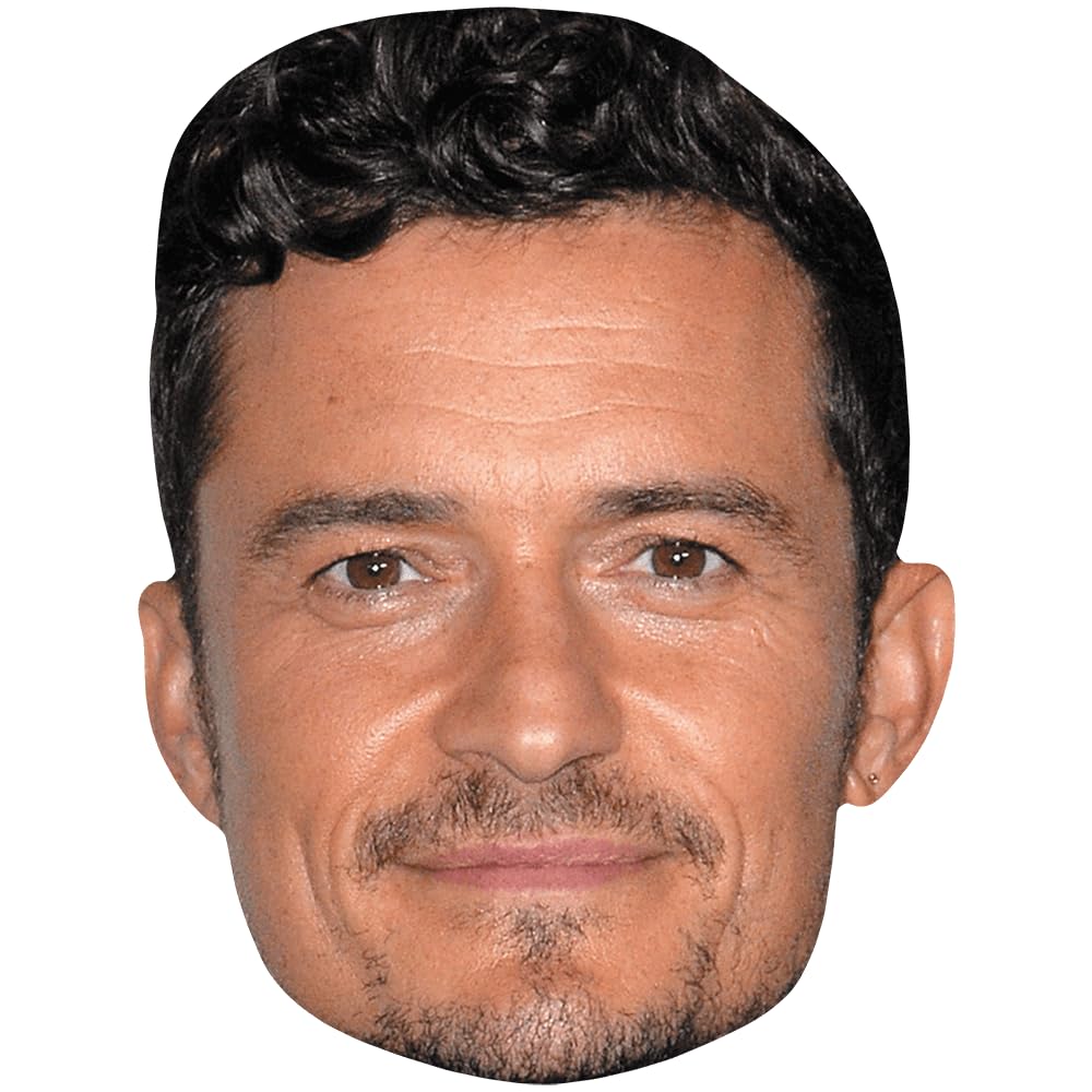 Orlando Bloom (Stubble) Celebrity Mask, Flat Card Face, Fancy Dress Mask