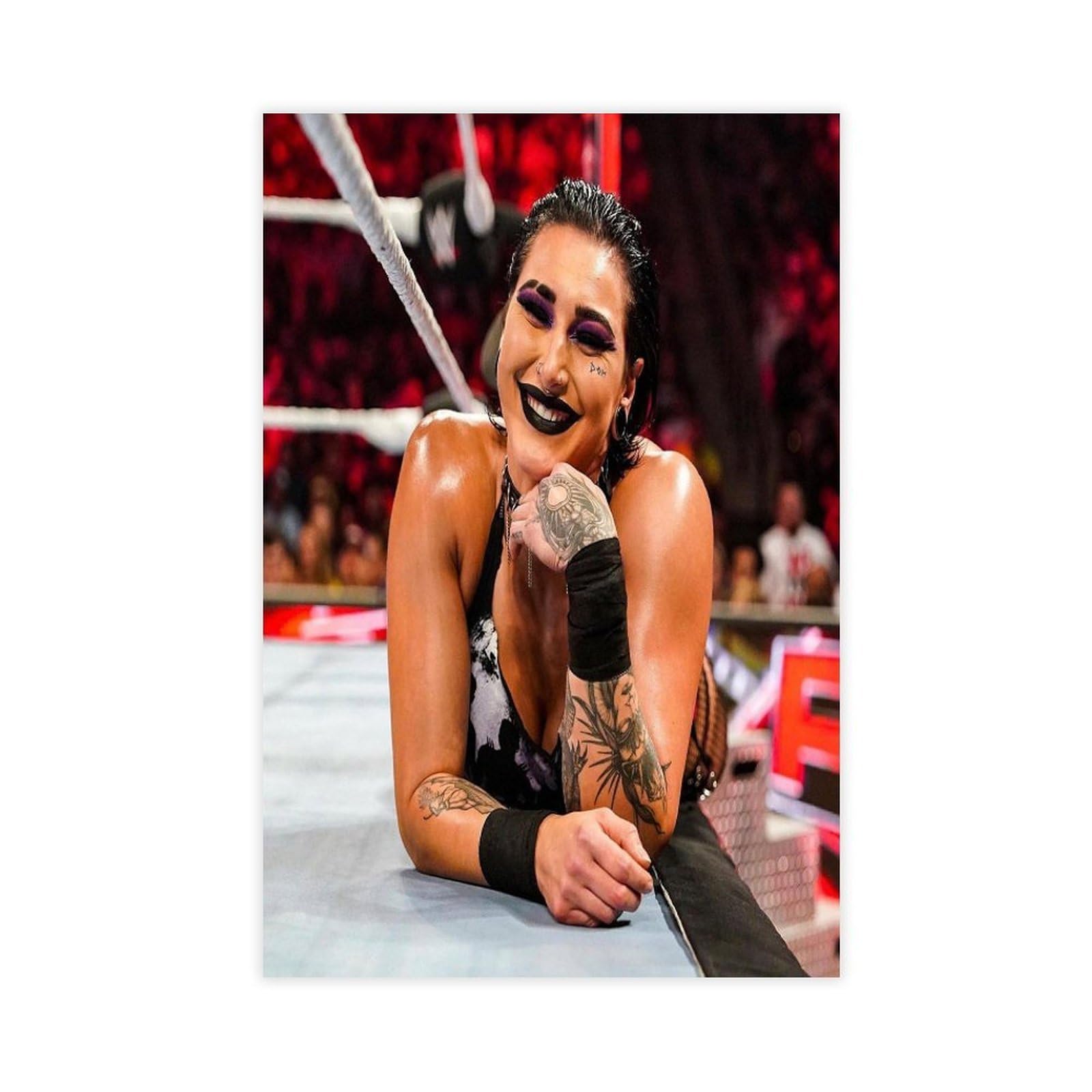 Hgklbg Unframe-Style Wrestler Rhea Ripley Poster Canvas Poster For Home Decor Gift