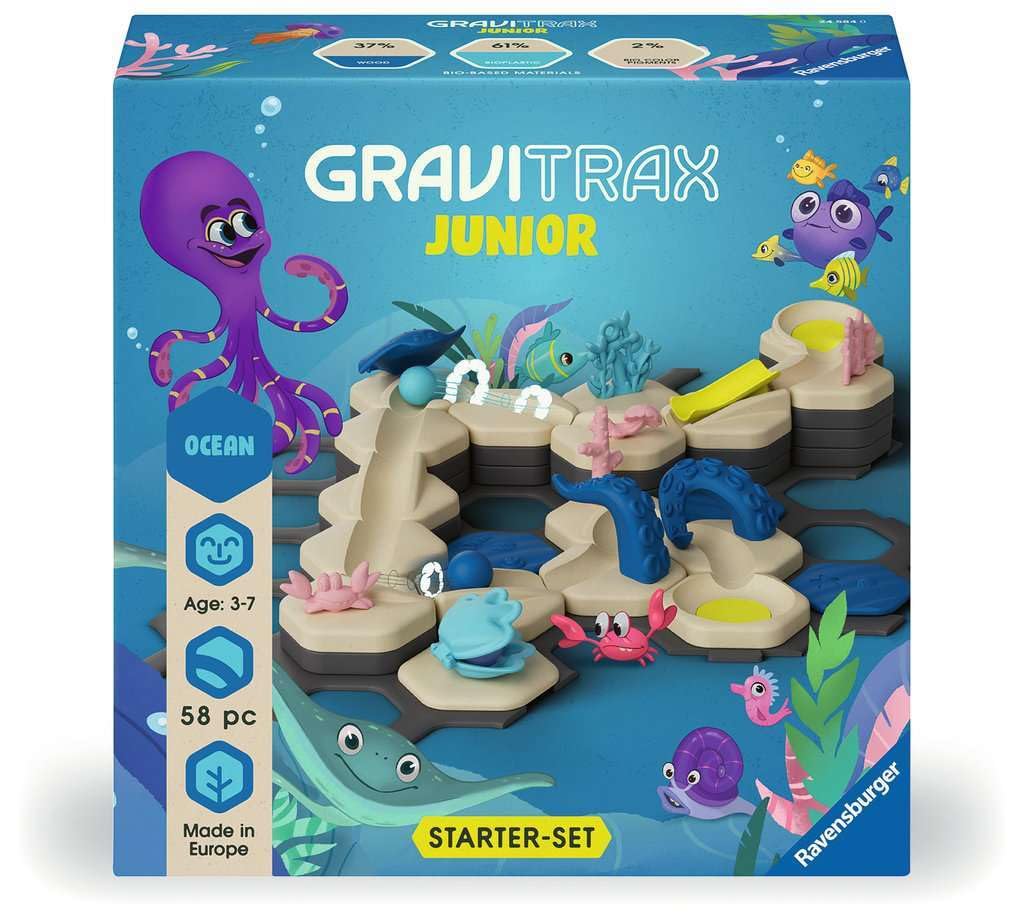 Ravensburger GraviTrax Junior Starter - Ocean | Expandable Marble Run | Boost Motor Skills & Creativity | Ages 3+