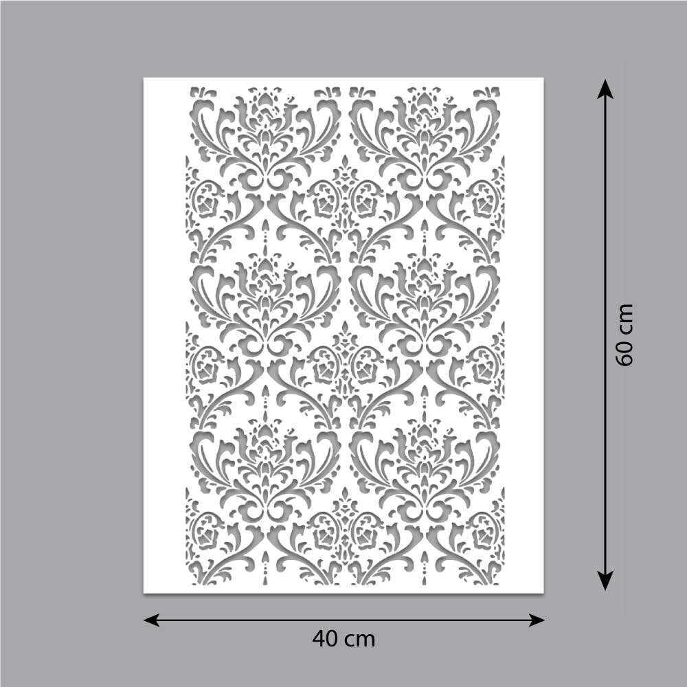 RE-COVERTILES - Stencil per Pittura e Decorazione | Flessibili Lavabili e Riutilizzabili | per Pareti, Pavimenti e Mobili | Decalcomanie | Carta da Parati | Piastrelle | 60x40 cm