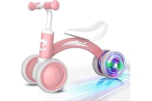 10-36-month Toddler Balance Bike, Colorful Lighting Baby Balance Bike Toys for 1...