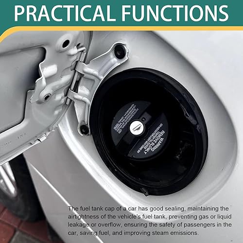 Miniatura 4 de Tapa de gas con bloqueo, tapas de depósito de combustible de repuesto para automóvil, cubierta de tanque de combustible con 2 llaves compatible con