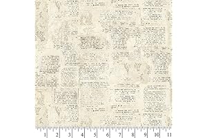 French Love Letters Cotton Fabric, 1-Yard PRECUTS
