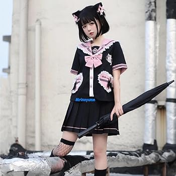 Amazon.co.jp: [Mrinoyume] 不良制服 不良少女 セーラー服 黒