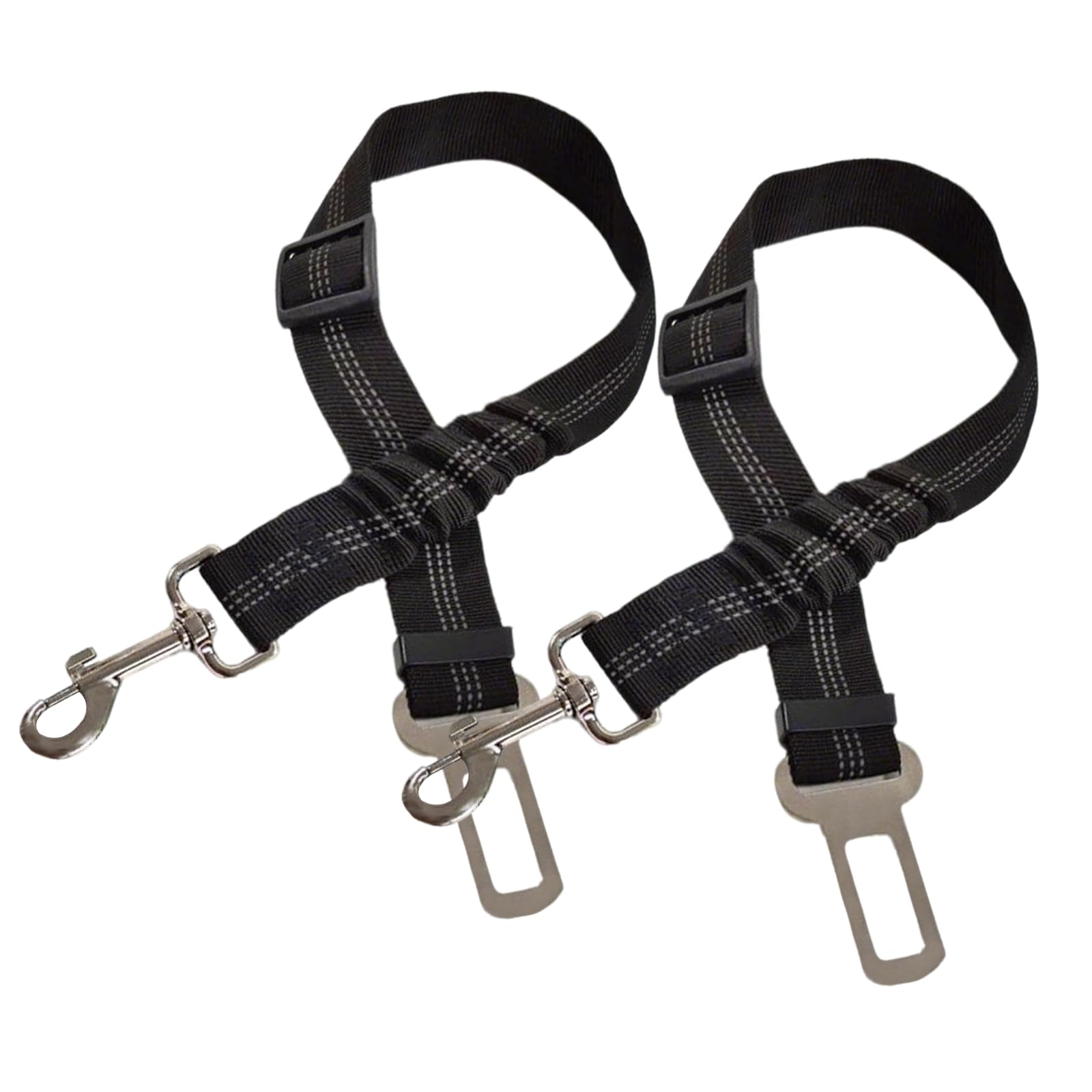 2Pcs Dog Seat Belts For Cars Adjustable Safety Pet Safety Harness Heavy Duty Reflective Easy to Use Strong Durable Dog Car Harness