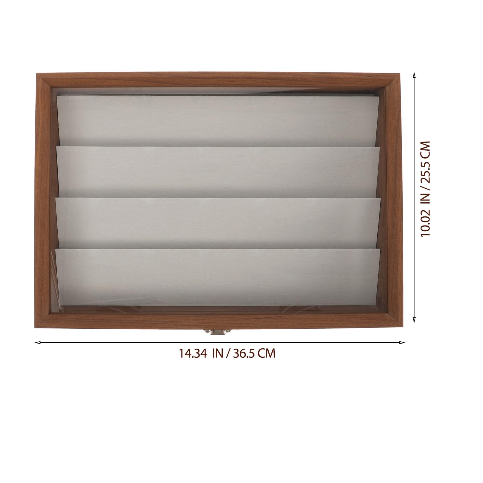 Amosfun Joyero de Madera Multifuncional 360x251x50mm para Exhibir y Organizar Anillos, Pendientes y Collares, Contenedor de Exhibición de Joyas Práctico y Compacto para Uso Diario