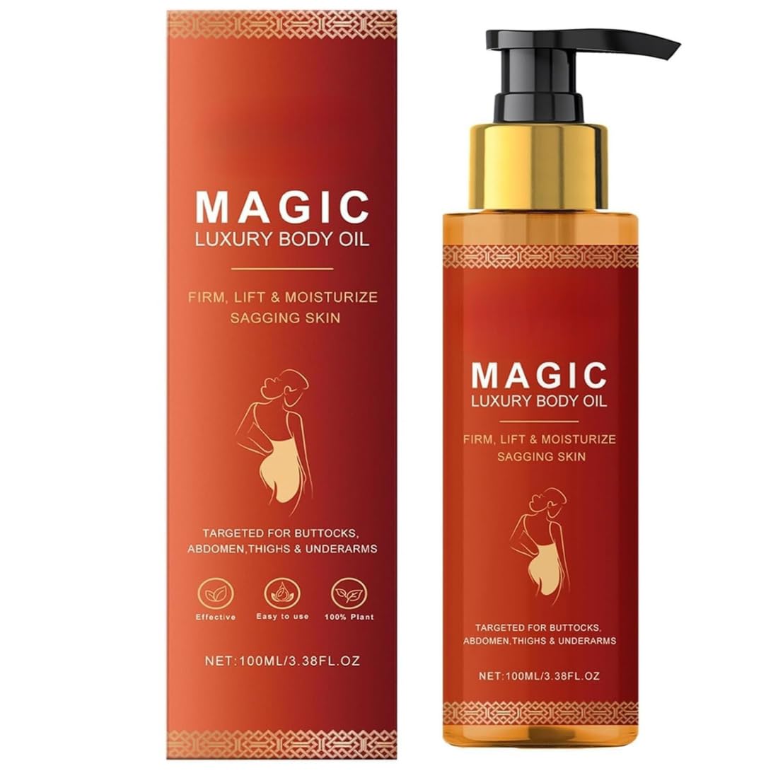 Magic Body Firming Oil,Magic Luxury Body Oil for Skin, Body Oil Alternative Hydrating and Firming Skin Oil for Full Body Use (2Pcs)