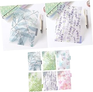 WATIIFUFU 6 Peças Divisórias Claras Bolso Diário Caderno Bolso Espiral Caderno Divisor De Papel Página A5 Fichário Divisores A5 Divisórias Com Abas Fichários De Caderno Recarga Página De