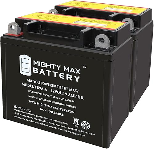 YB9A-A 12V 9AH 130 CCA Replacement Battery Compatible with Power-Sonic PS-CB9A-A - 2 Pack