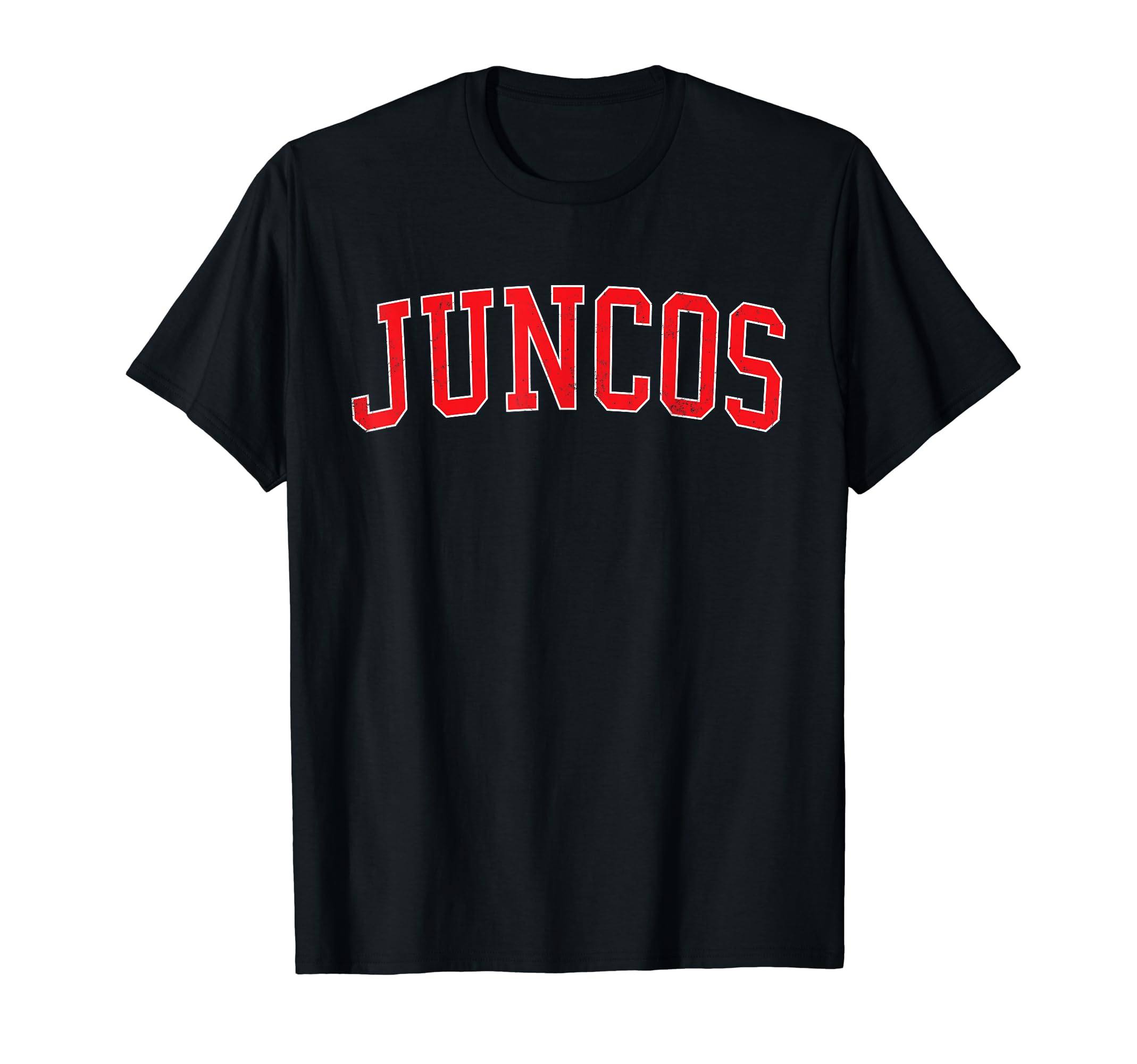 Vintage Juncos PR Distressed Red Varsity Style T-Shirt