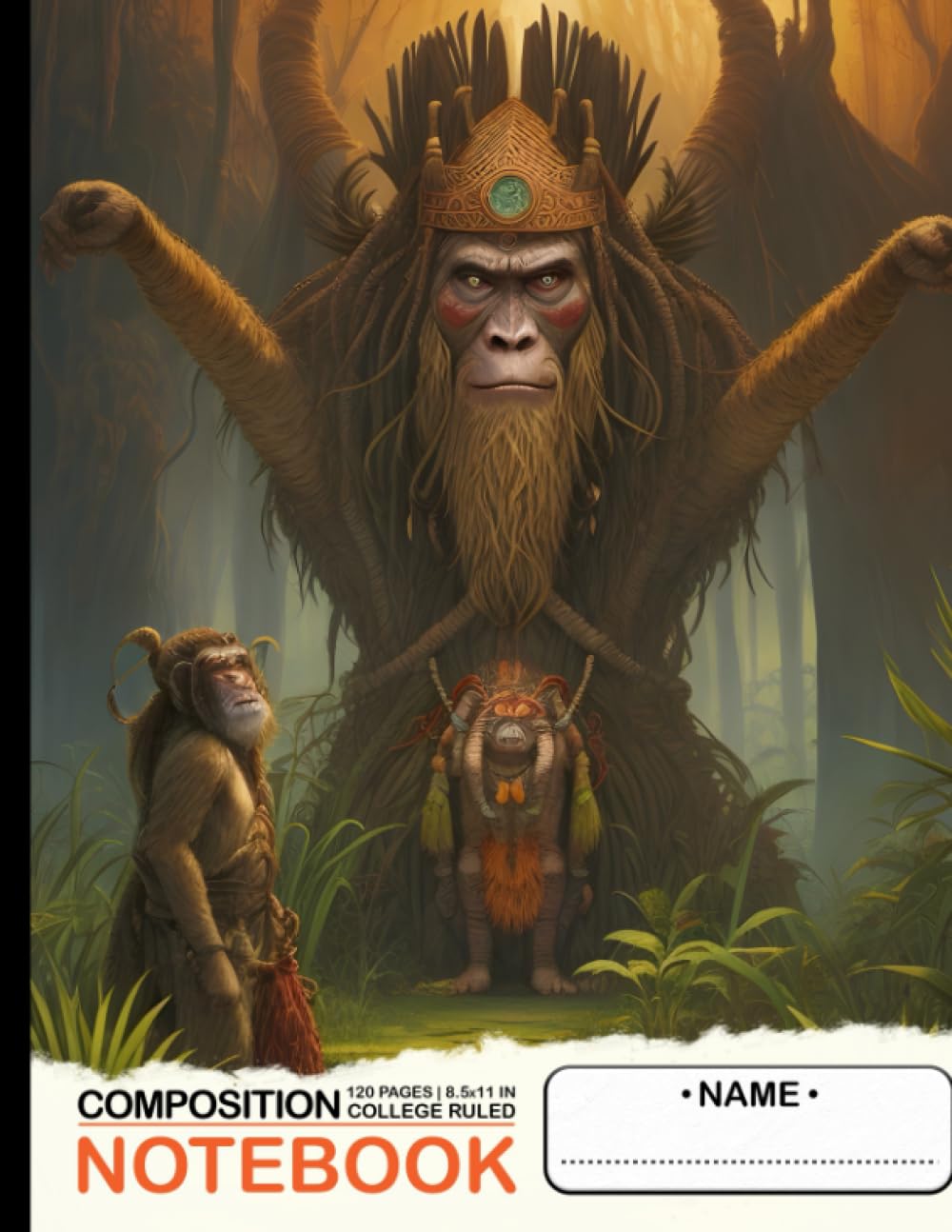 Composition: Shaman Monkey Maya Ninja with Reed Growth, Marsh Reed Background, Jungle Fractal, Maya Calendar, Maya Culture, Art by Jacek Yerka, ... Dramatic Composition, Trending on Artstation. Paperback – 13 Sept. 2023