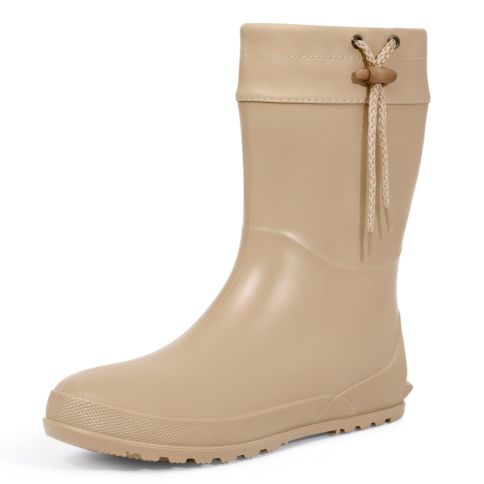 Asgard Womens Mid Calf Rain Boots Collar Gardening Boots Ultra Lightweight Portable Garden Shoes
